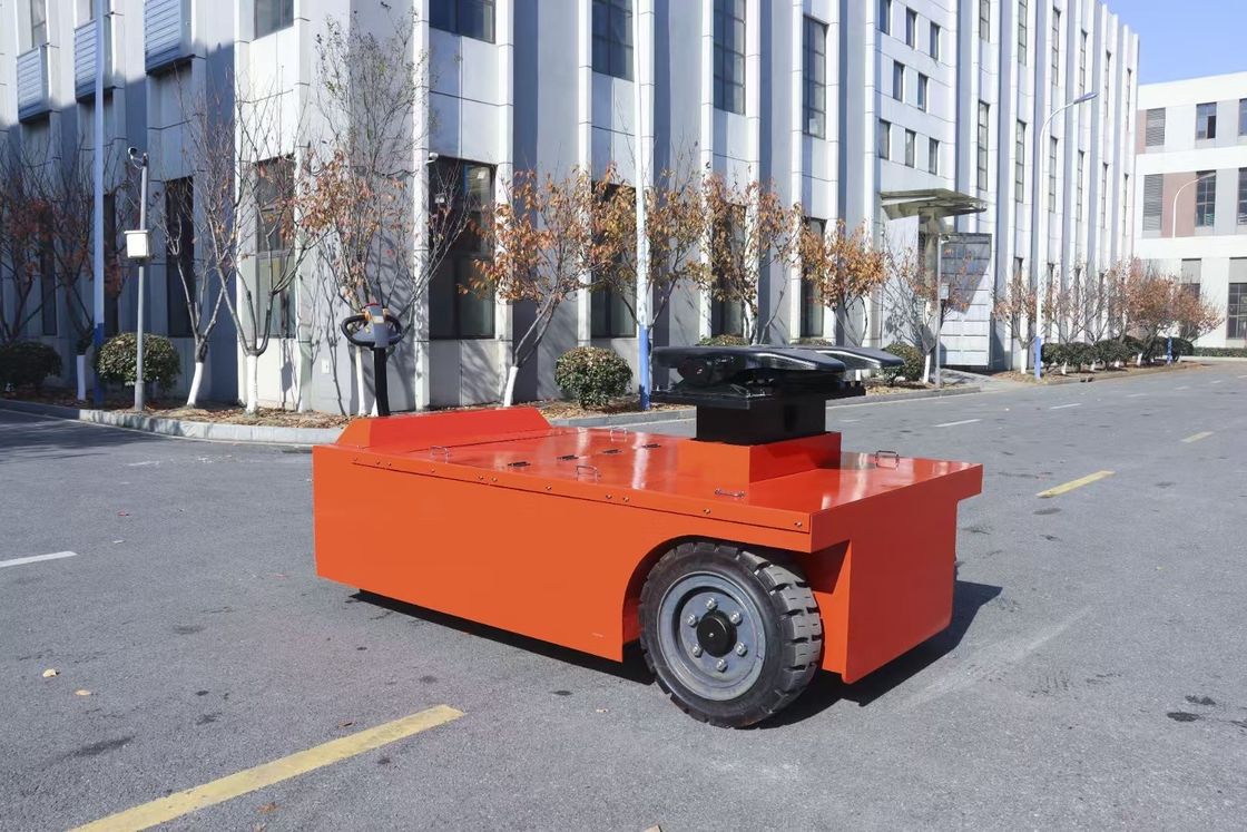 20000 KGS Electric Towing  Tractor Mechanical Steering Walk Style Four Wheel Solid Tire Load-bearing Structure