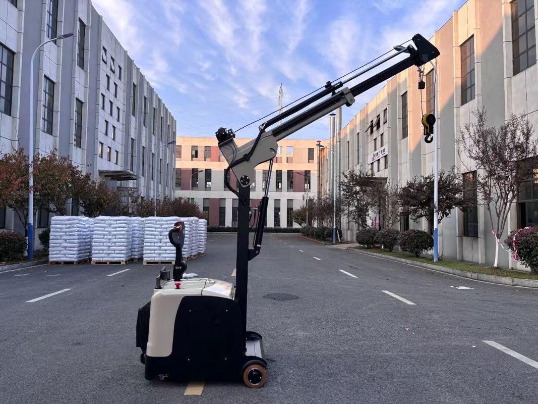 Electric Counter Balance Forklift  Mini Crane Arm Designed for Lifting Engines Length 2480 mm  Lifting Height 3000 mm